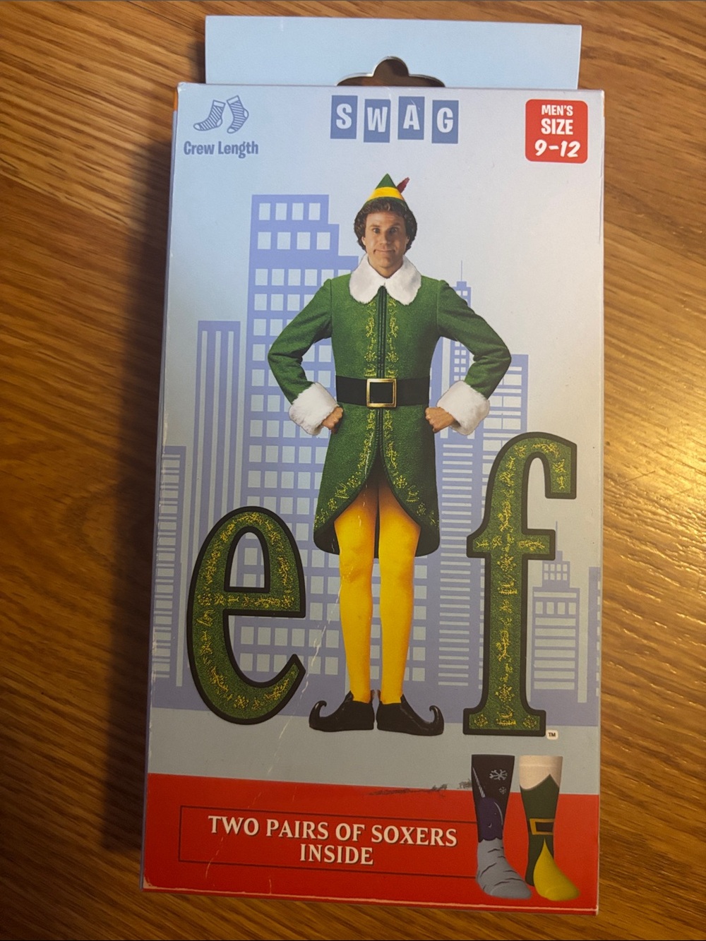 SWAG Men's Elf Crew Socks - Green & Yellow